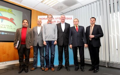Tisková konference k Moravské výškařské tour, 13.12.2012