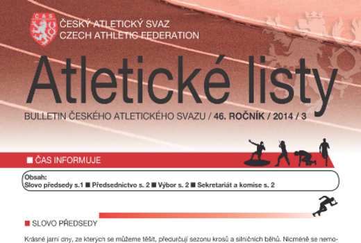 Atletické listy, březen 2014
