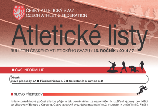 Atletické listy, červenec 2014