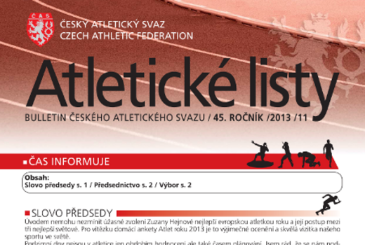 Atletické listy, listopad 2013