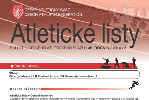 Atletické listy, květen 2014