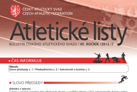 Atletické listy, červenec 2013