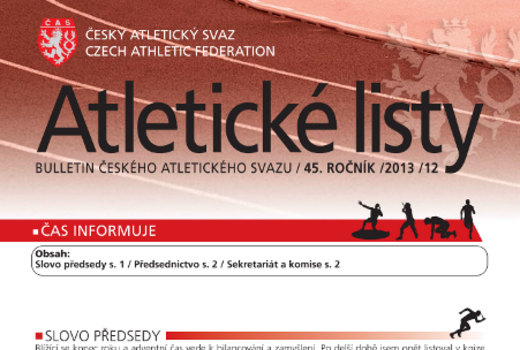 Atletické listy, prosinec 2013