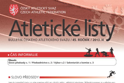 Atletické listy, duben 2013