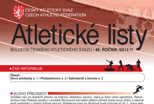 Atletické listy, leden 2014