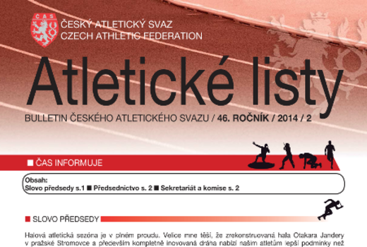 Atletické listy, únor 2014